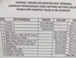 Karang Taruna Way Kenanga Tutup Gotongroyong Online Bantu Korban Kebakaran Tiyuh Mercu Buana