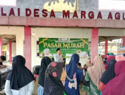 Ratusan Warga Serbu Pasar Murah di Desa Marga Agung