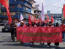 Ratusan Orang Dari Berbagai Organisasi Rayakan May Day Bersama PPRL Di Bandar Lampung