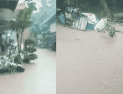 Drainase Mampet, Pemukiman Warga Di RT 02/02 Dusun C Desa Hanura Terendam Banjir