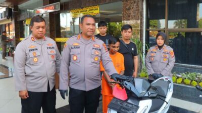 Residivis Curanmor di Bandar Lampung Dibekuk Usai Curi Dua Motor Dan Ponsel Milik Warga Langkapura