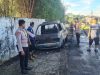 Polisi Selidiki Penyebab Mobil Pick Up Misterius Hangus Terbakar Di Pringsewu