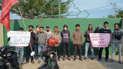 SBNB Gelar Unjuk Rasa Tuntut Pembayaran Upah Lembur Yang Belum Dibayarkan PT Charoen Pokphand Jaya Farm Selama 4 Bulan