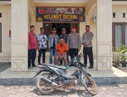 Cepat Tanggap, Polsek Gedung Aji Amankan Pencuri Motor Warga Sumber Sari