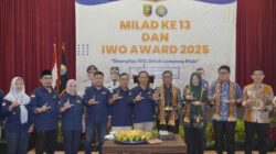 Milad Ke-13, IWO Lampung Beri Penghargaan Tepada Tokoh Pendorong Percepatan Pembangunan Daerah
