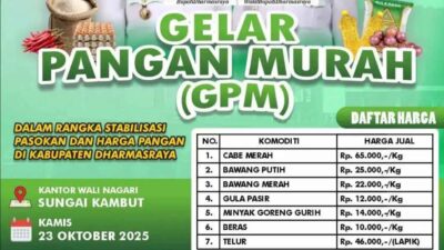 Hari Ini! Pemkab Dharmasraya Gelar Pasar Murah di Kantor Walinagari Sungai Kambut