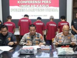 Satu Pekan, Jajaran Polres Lampung Utara Berhasil Mengungkap 4 Kasus Tindak Pidana