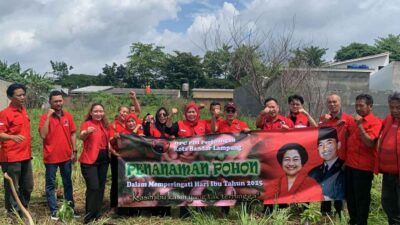 Peringati Hari Ibu 2025 ke 97 Tahun, DPC PDI Perjuangan Bandar Lampung Gelar Penanaman Pohon