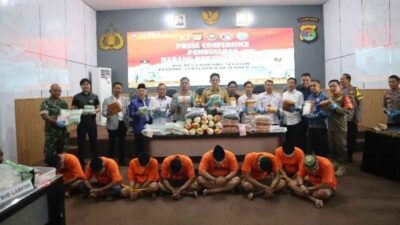 Polres Lampung Selatan Musnahkan Barang Bukti Kejahatan Narkotika Senilai Rp230 Miliar