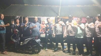 Kapolsek Katibung Sambangi Desa Tanjung Agung, Pastikan Kamtibmas Bejalan Aman Dan Kondusif