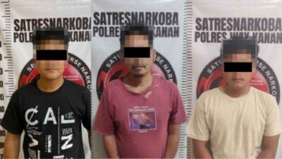 Tiga Pria Diduga Terlibat Penyalahgunaan Narkotika di Umpu Semenguk Diamankan Polres Way Kanan