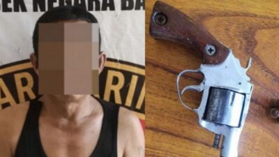 Seorang Pria Diringkus Polisi Karena Curi Buah Sawit Dan Miliki Senpi Rakitan