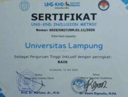 Unila Raih Predikat Baik Kampus Inklusif Tingkat Nasional 2026