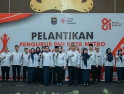Ketua PMI Lampung Lantik Pengurus PMI Kota Metro Yang Baru